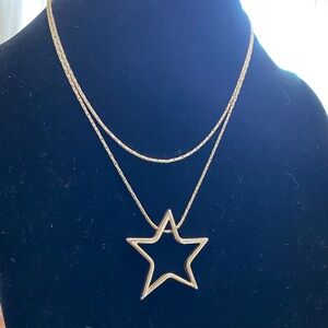 Gold Star Double Layer Necklace